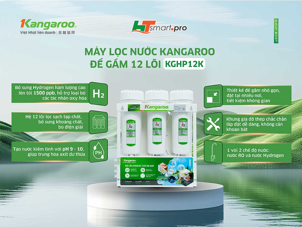 Máy lọc nước Hydrogen Kangaroo KGHP12K Máy lọc nước Hydrogen Kangaroo KGHP12K