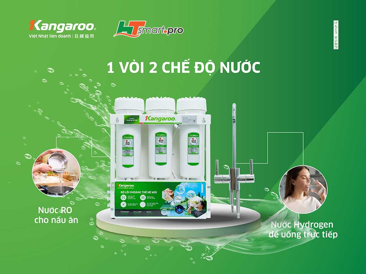 https://kangaroostore.com.vn/ Máy lọc nước để gầm Kangaroo Hydrogen KGHP12K 1 vòi 2 chế độ nước