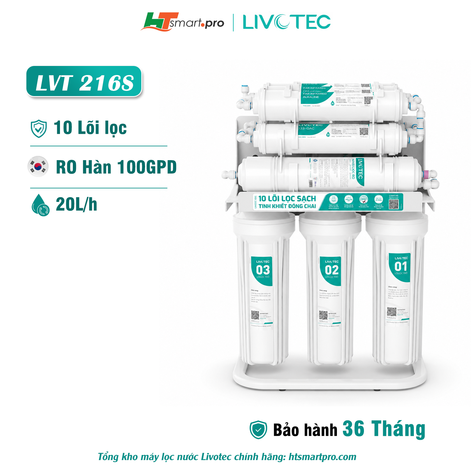 Máy Lọc Nước RO Để Gầm Livotec 216
