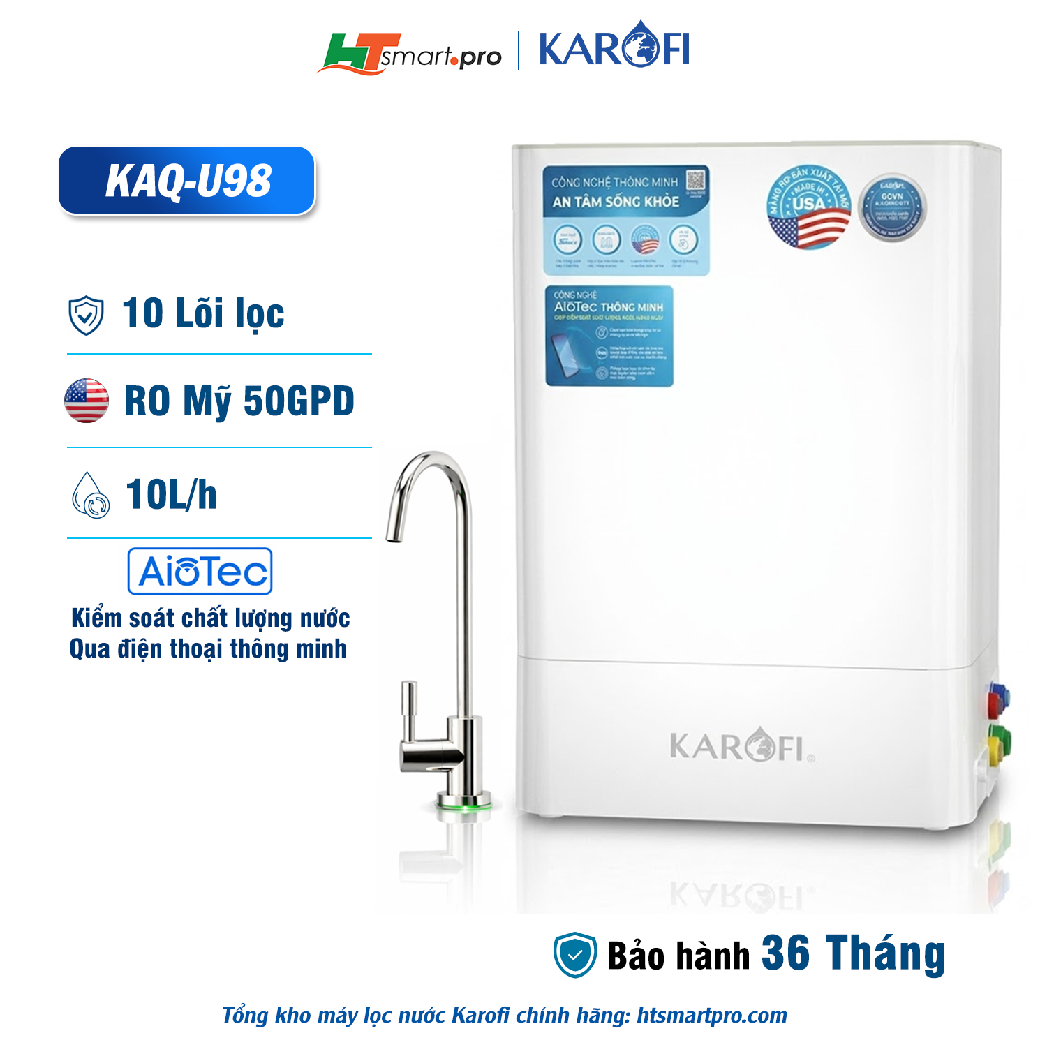 Máy lọc nước Karofi KAQ-U98