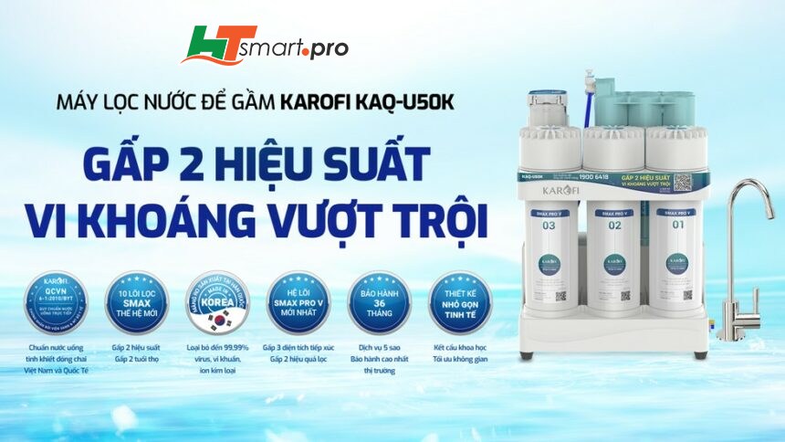 Máy lọc nước RO Karofi KAQ-U50K