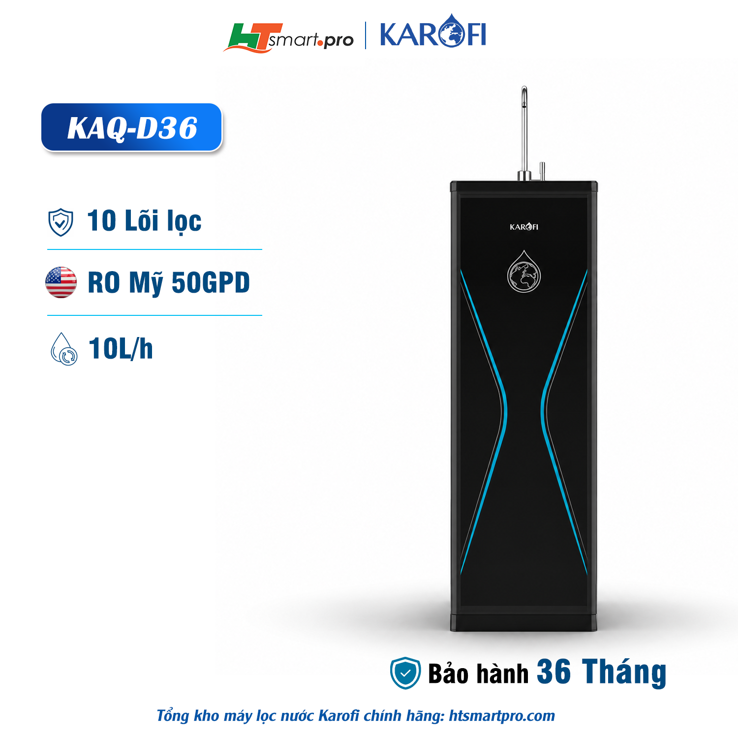 Máy lọc nước Karofi KAQ-D36