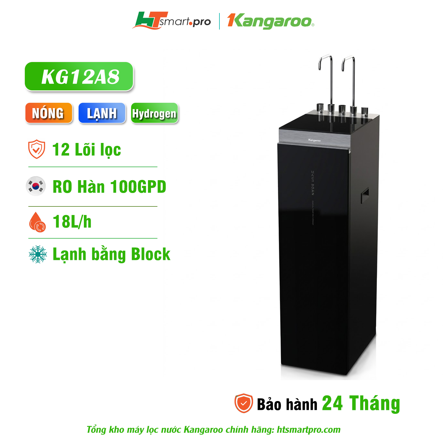 Máy lọc nước Kangaroo Hydrogen nóng lạnh KG12A8
