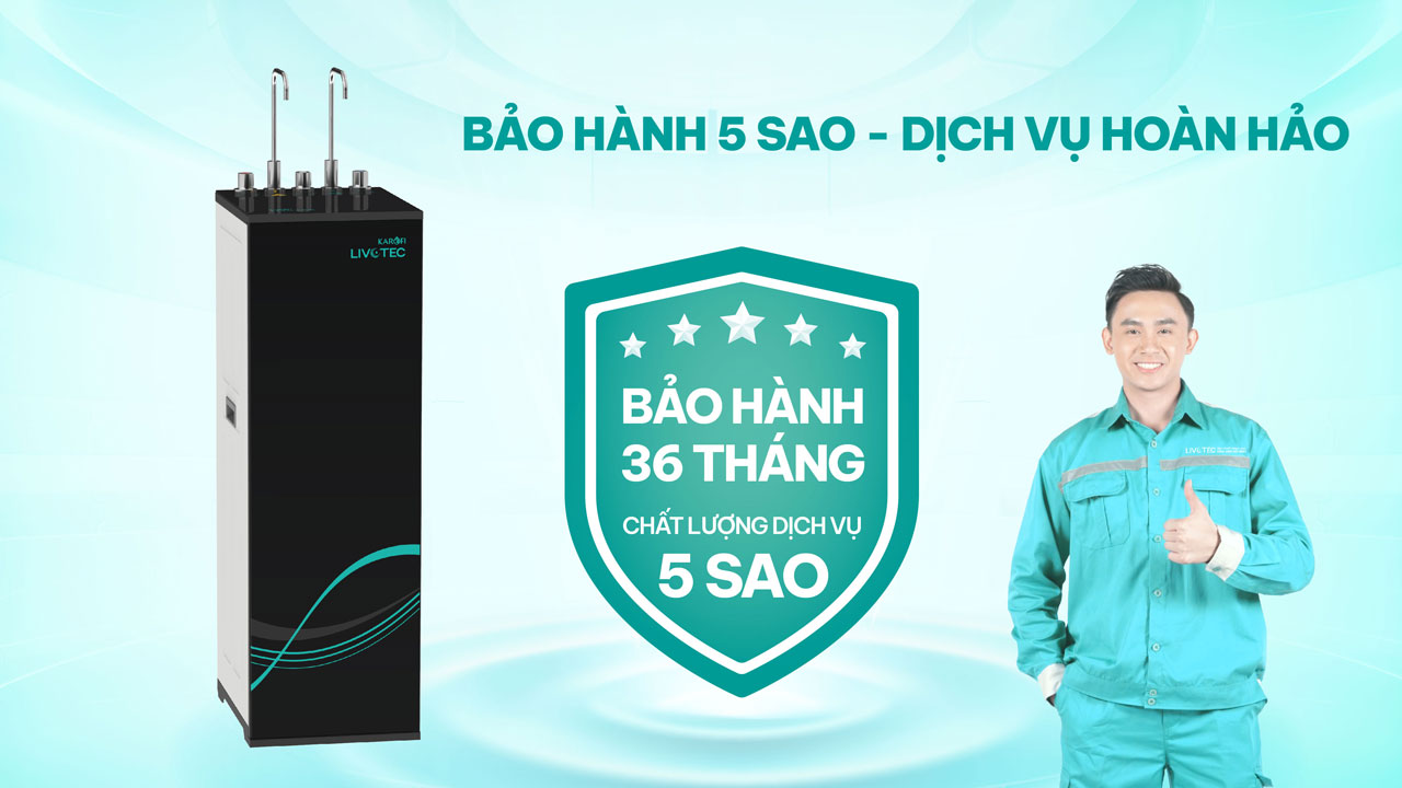 Máy lọc nước nóng lạnh Karofi Livotec 612- Bảo hành 36 tháng