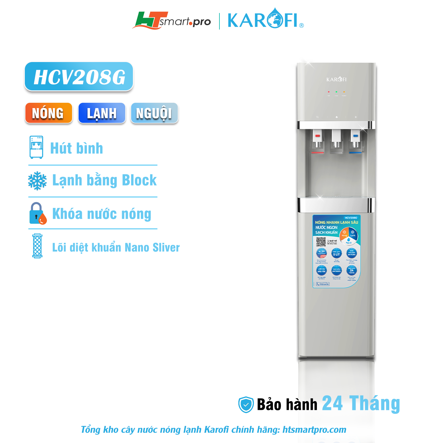 Máy nóng lạnh Karofi HCV208G