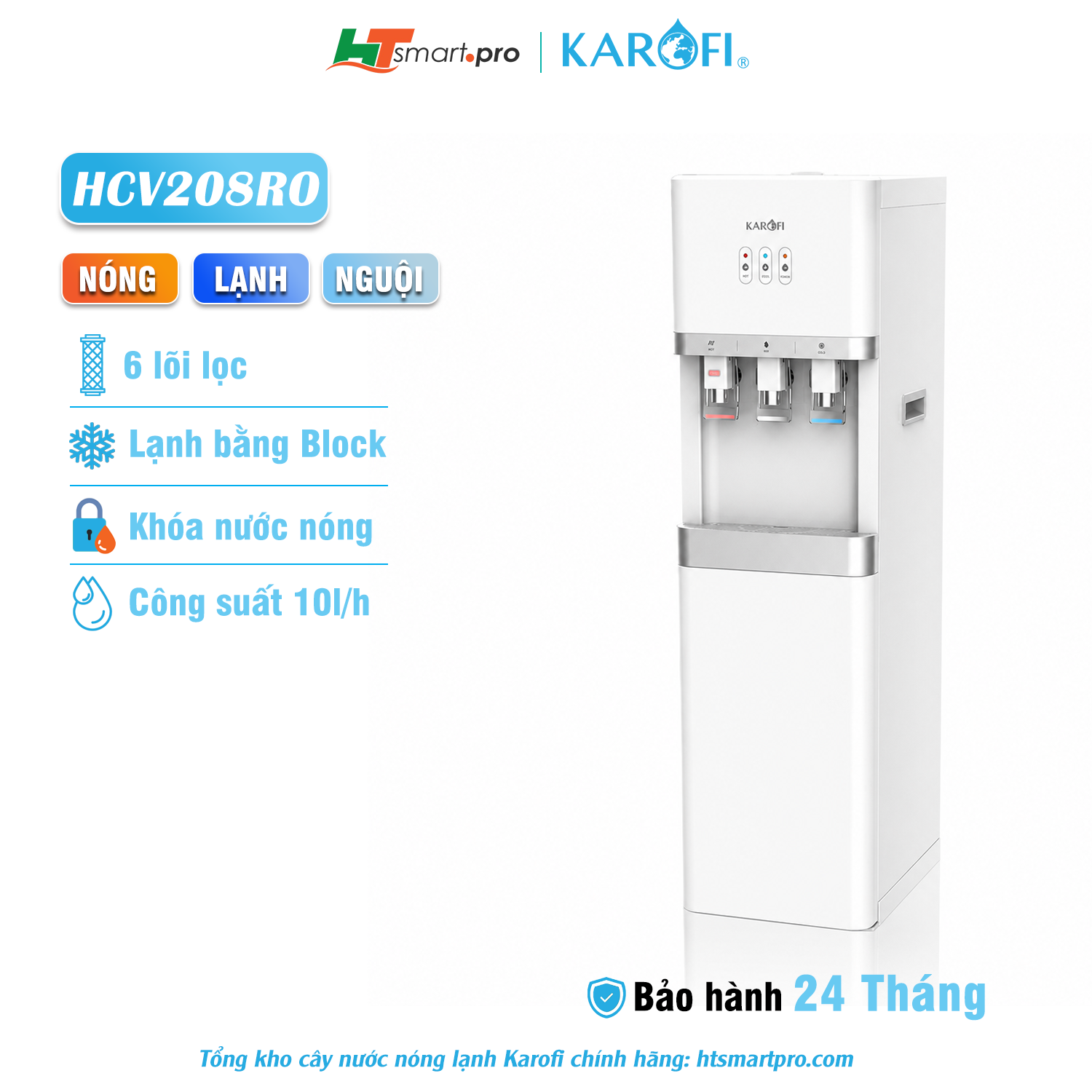 Cây nước nóng lạnh Karofi HCV208RO