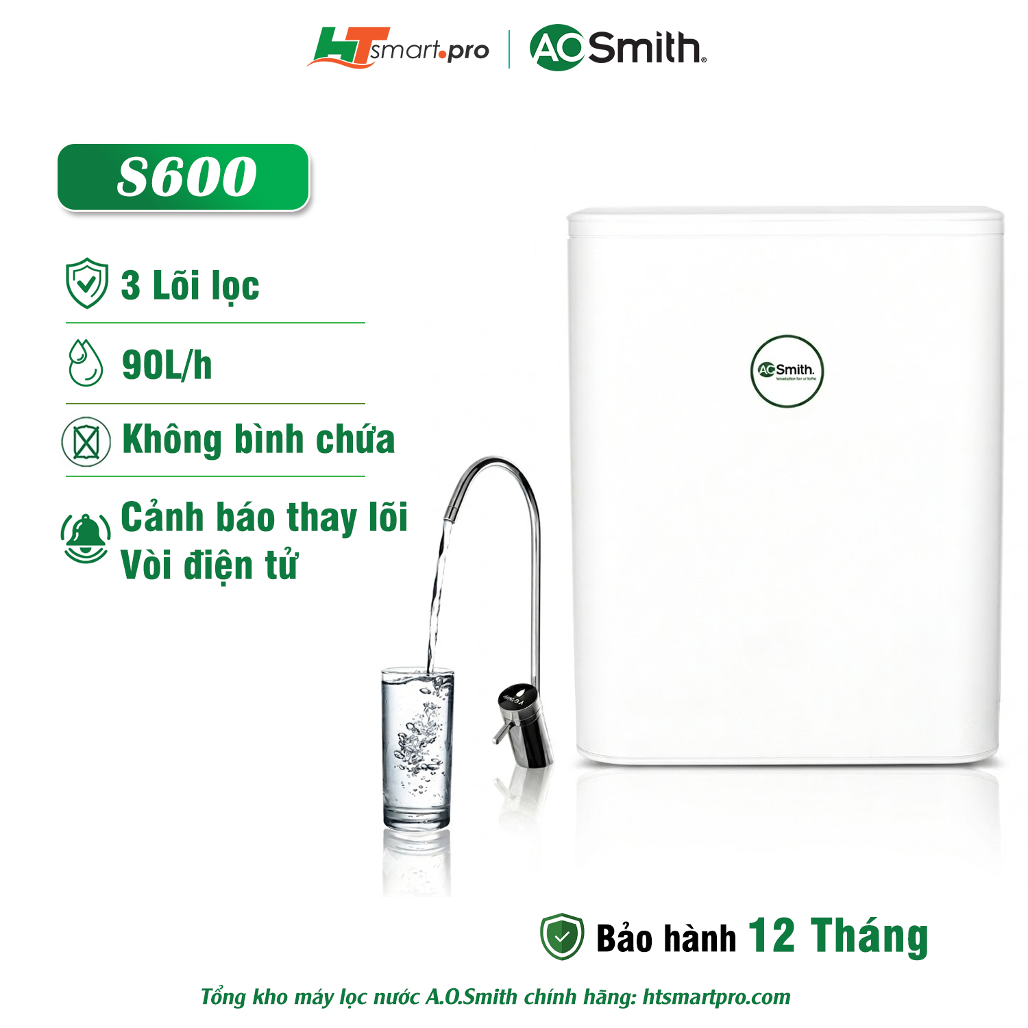 Máy Lọc Nước A. O. Smith S600