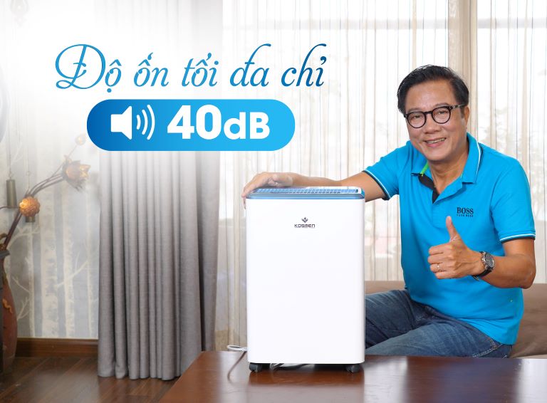 Máy hút ẩm Kosmen KM-12N vận hành êm ái, an tâm ngủ ngon
