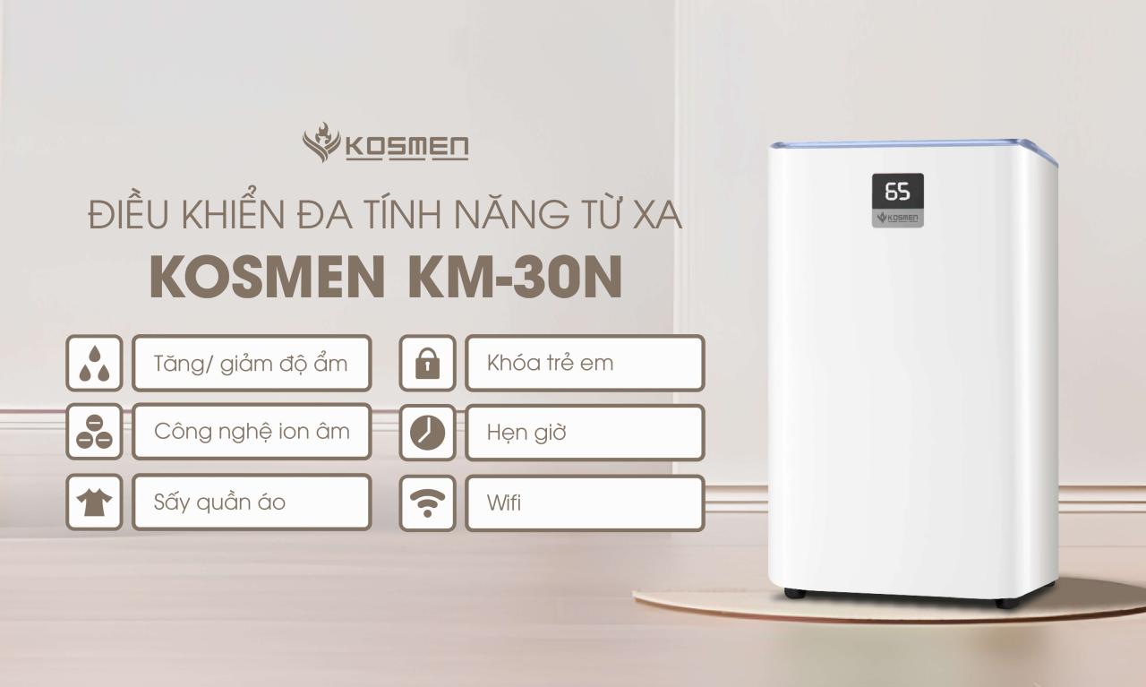 Tính năng kết nối wifi máy hút ẩm lọc không khí Kosmen KM-30N