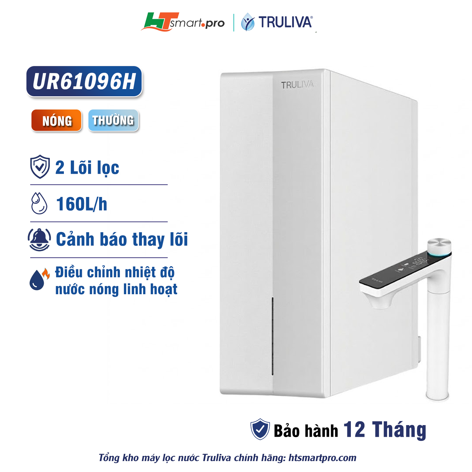 Máy lọc nước để gầm nước nóng Truliva UR61096H