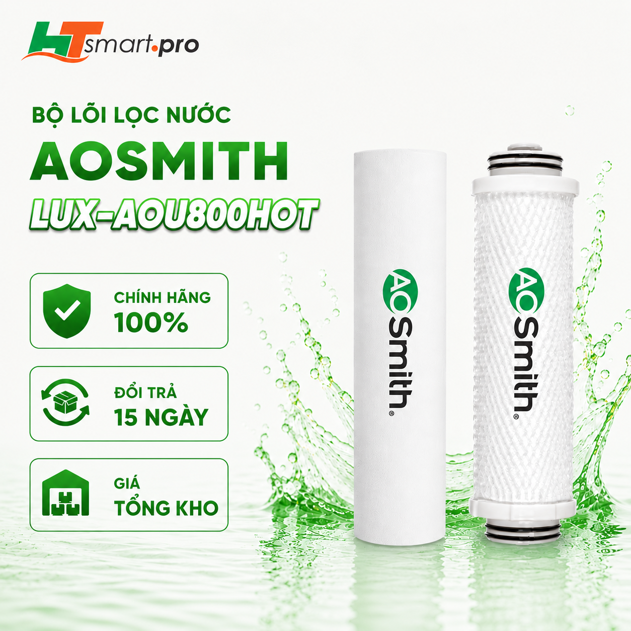 Bộ lõi lọc nước A.O.Smith LUX-AOU800HOT