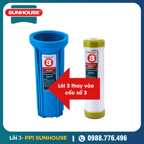 Bộ Lõi Lọc Nước 123 Sunhouse - Ảnh 5