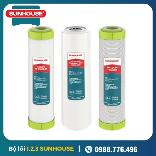 Bộ Lõi Lọc Nước 123 Sunhouse